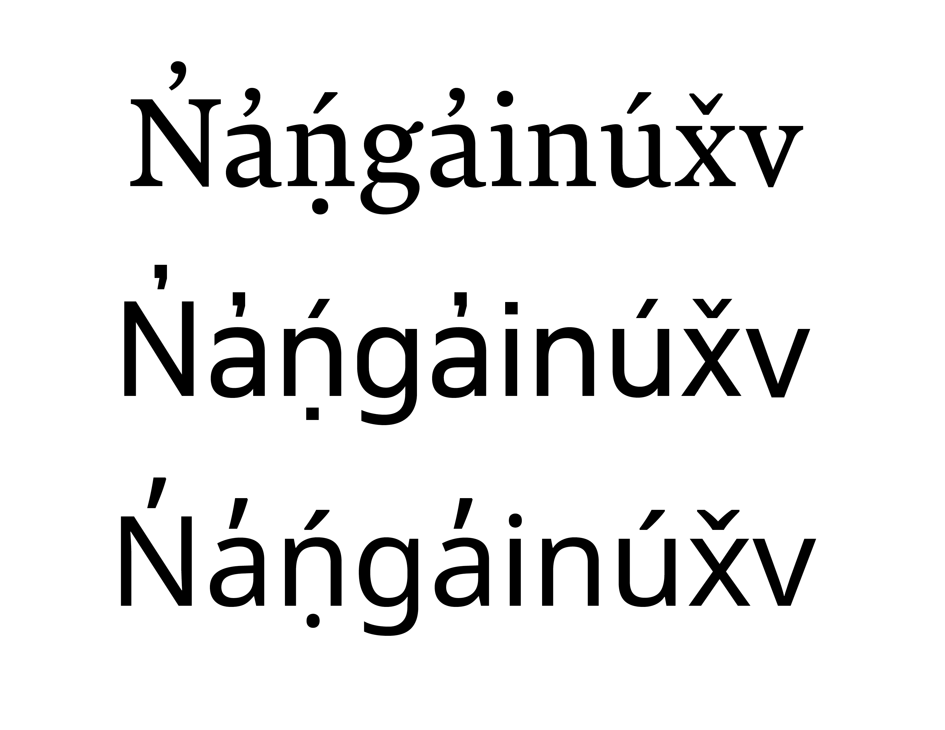 diacritic representation
